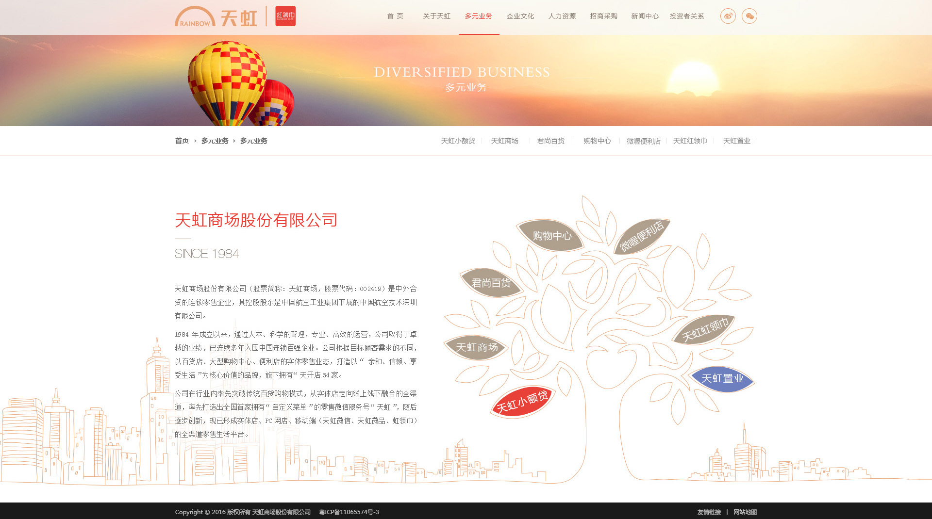 深圳市牧星策劃設計有限公司天虹商場網站